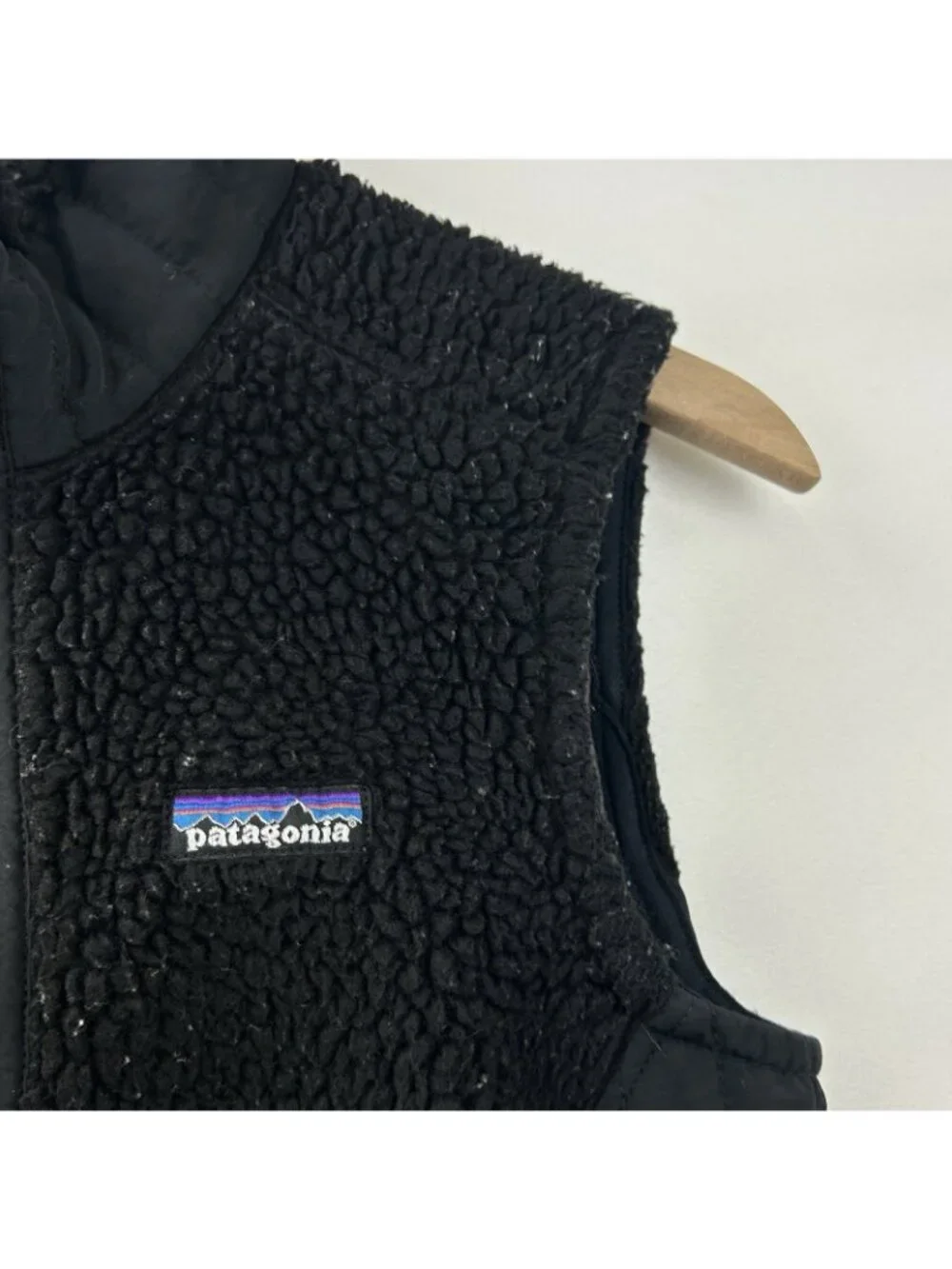 Patagonia Vest Jacket Womens Small Black Synchilla Sherpa Fleece Outdoor Hiking - Picture 16 of 16